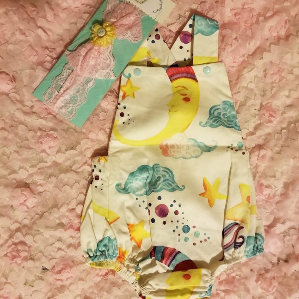 Infant Girl Romper with Headband
